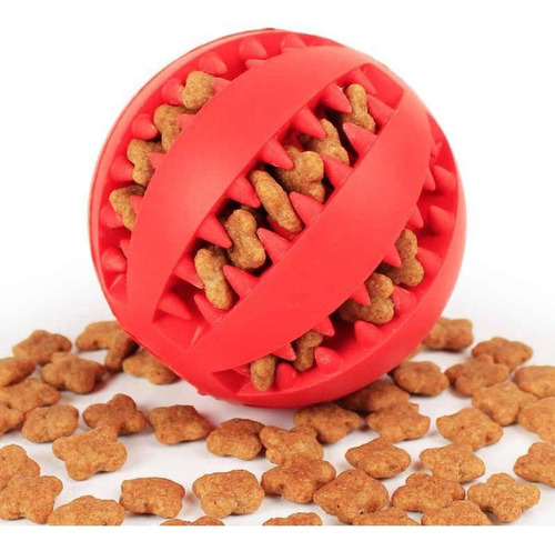 Imagen 4 de 10 de Pelota De Goma Tpr Limpia Dientes Para Perro 5 Cm