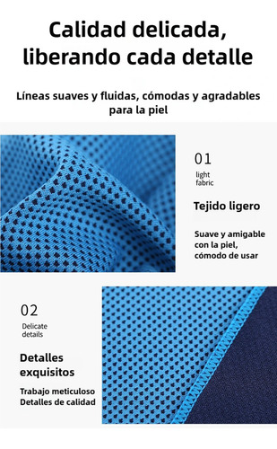 Toalla Deportiva Refrescante De Secado Rápido Con Funda De 90 X 30 Cm, 3pcs Color Naranja + Azul + Verde