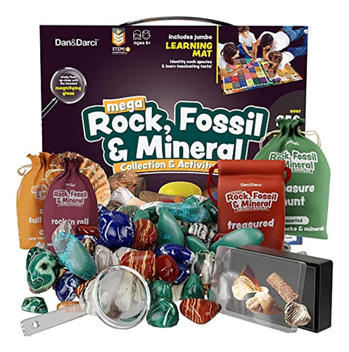 Kit De Actividades Y Colección De Rocas, Fósiles Y Minerales