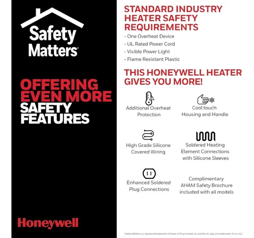 Calentador De Dos Posiciones Honeywell, Gris