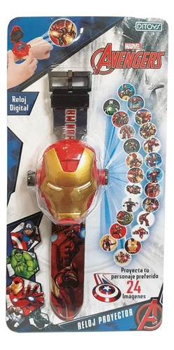 Reloj Proyector Iron Man, Capitan America 24 Imagenes, Orig.