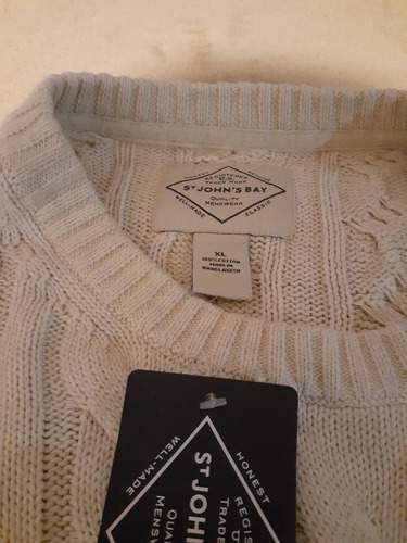 Sueter Tejido Pescador Cable St Johns Bay Beige Xl Hombre (Usado)
