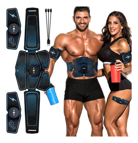 Estimulador Muscular Eléctrico Abdominal Con Usb Recargable