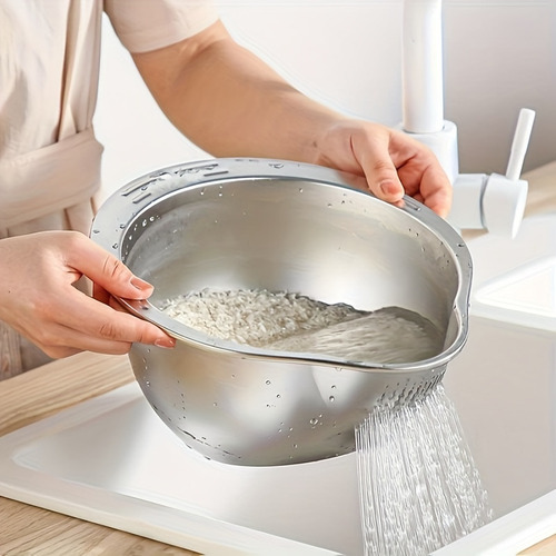 Wu- Colador Cocina 3 En 1, Escurridor Acero Inoxidable Apt