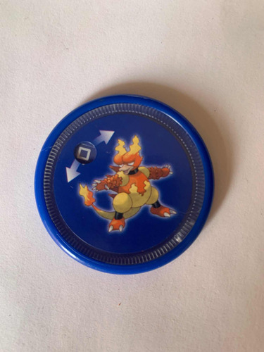 Pokemon Pokebola Tarjeta Y Disco De Pokemon Magmar (Usado)