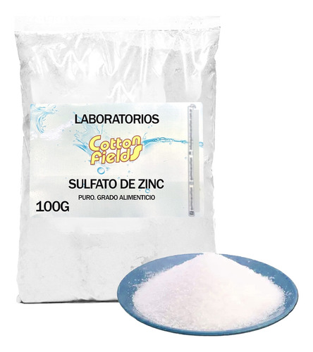 Sulfato De Zinc Puro Grado Alimenticio X 100 Gr