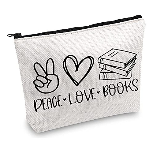 Jxgzso Book Lovers Bolsa De Canvas Peace Love Book Hgq1y