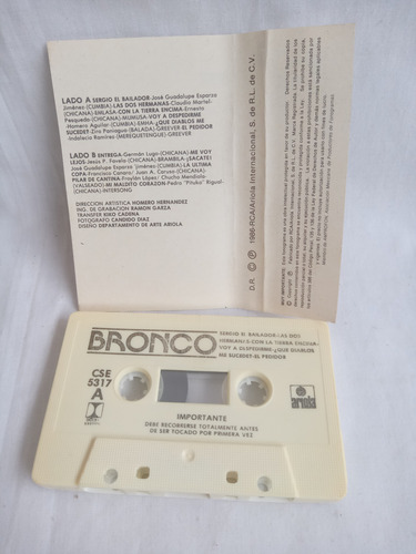 Cassetes Grupo Bronco Lote De 7 Cassettes Originales (Usado)