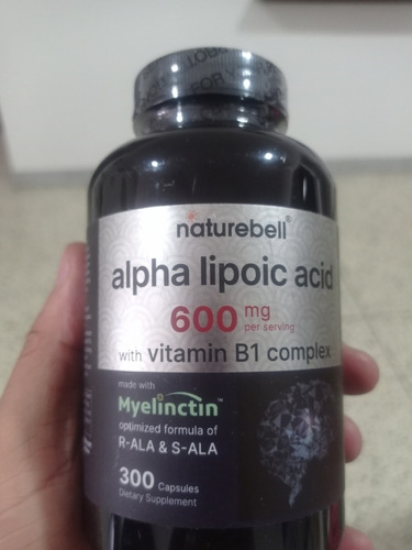 Acido Alpha Lipoico 600 Mg De 300 Cápsulas 