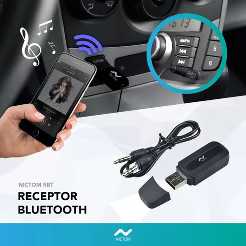Receptor Bluetooth Nictom Rbt Audio Aux Spotify Música Auto