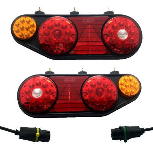 Imagem 1 de 4 de Par Lanterna Traseira Led Noma Original Com Chicotes