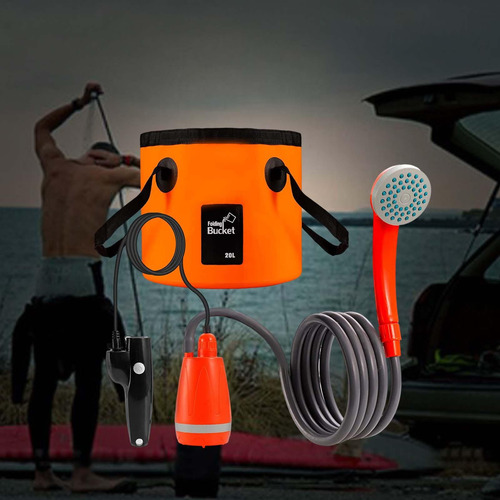 Ducha Portátil, Ducha De Camping Versátil Con Cubo