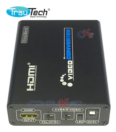 Conversor De Hdmi A Rca Trautech Audio Video De Pc Hdmi A Tv