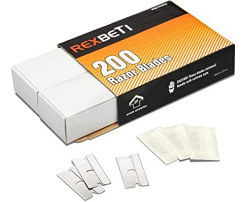 Rexbeti 200 Cuchillas De Afeitar De Un Solo Filo