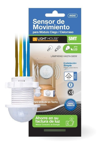 Sensor De Movimiento P/embutir Techo - Módulo Ciego 18mm Stg