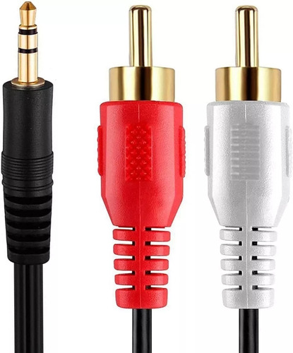 Cable Rca Mini Plug 3.5mm Audio Auxiliar Macho Largo 1.5 Mts