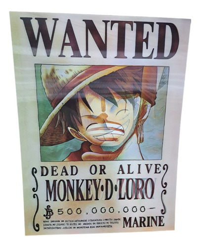 Afiches Plásticos Poster 3d Holografico Anime One Piece