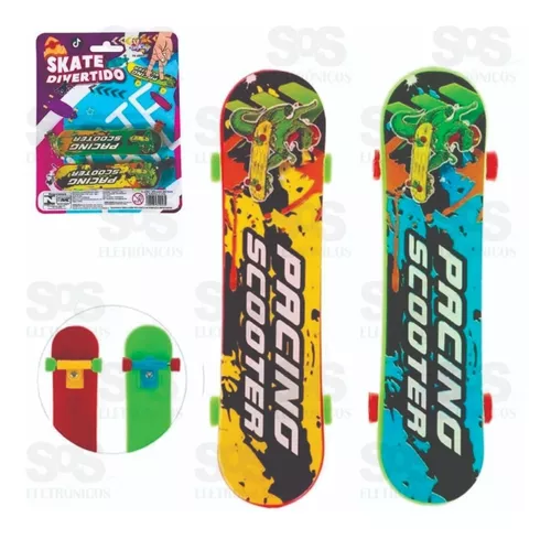 Kit 2 Mini Skate De Dedo Infantil Com Acessório Criança