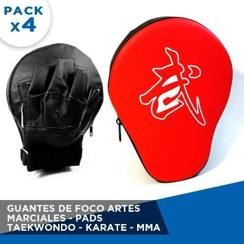 Pack 4x Guantes De Foco Artes Marciales Taekwondo Mma