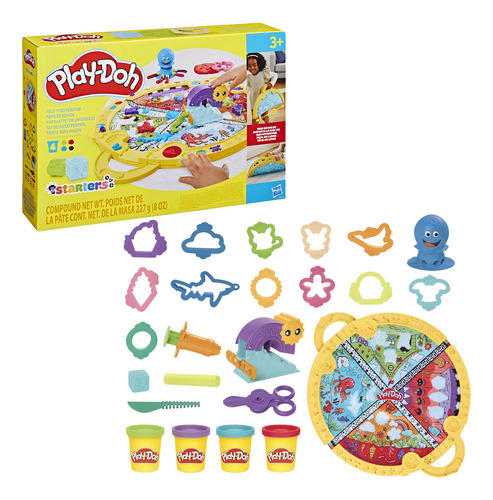 Play Doh Set De Juego Portátil Con Tapete Didáctico Amarillo