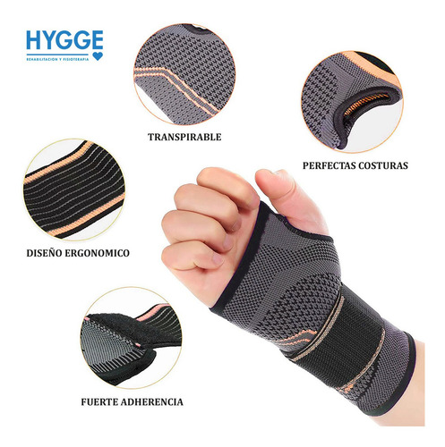 Imagen 5 de 10 de Muñequera Anatómica Manopla Dedo Pulgar Rehabilitación Gym