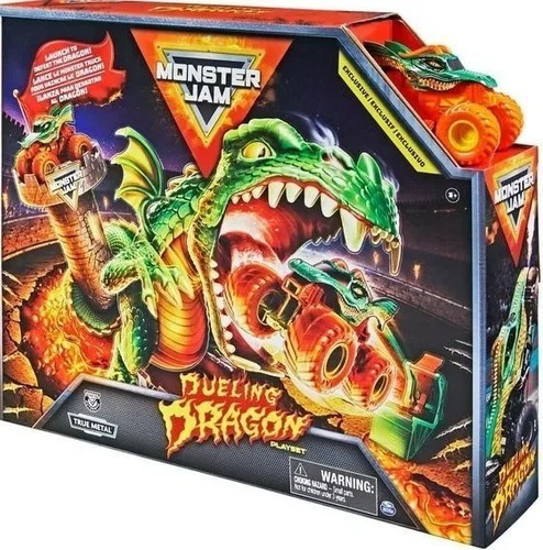 Pista De Carros Monster Jam Set Acrobacia Duelo De Dragones Color Dragon