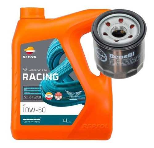 Aceite Repsol Full Sintético 4l 10w50 + Filtro Benelli