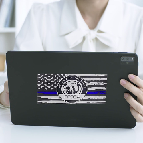 Adhesivo Con Forma De Bandera J Con Forma De Línea Azul Fina