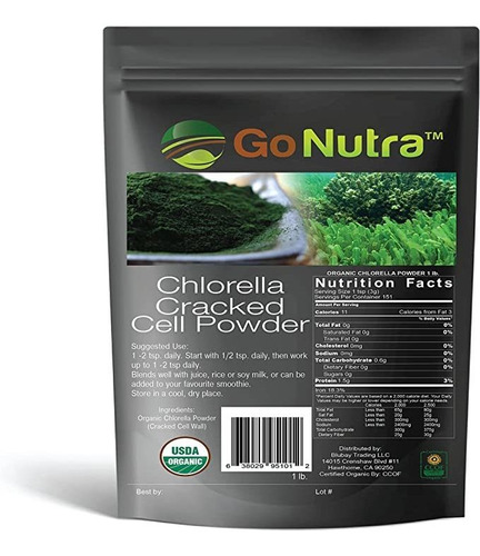 Chlorella Powder 4oz Organic, Raw, Non-gmo 100% Pura Da Agr.