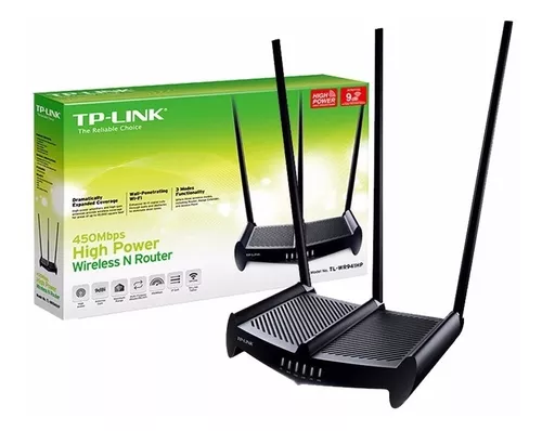 Router wifi tp-link 450m tl-wr941hp alta potencia 3 antenas de 9 dbi y 1  watt de potencia