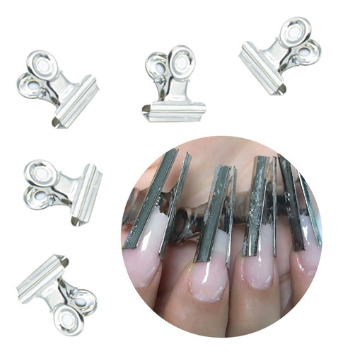 Imagem 3 de 3 de Kit 12 Presilhas Curvatura C Unhas De Gel Fibra Acrygel 31mm