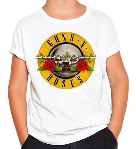 Remera Guns And Roses Diseños Niño Algodón