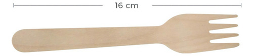 Paq C/100 Pzs De Tenedor Desechable De Madera Biodegradable