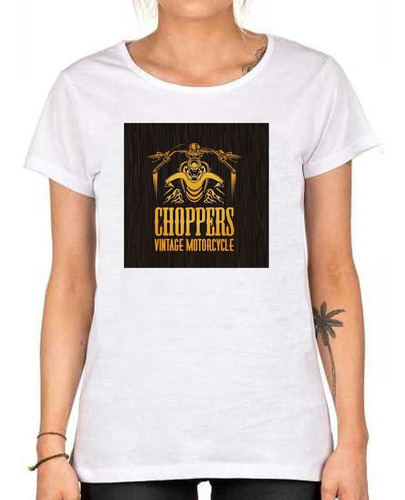 Remera De Mujer Choppers Vintage Motorcycle