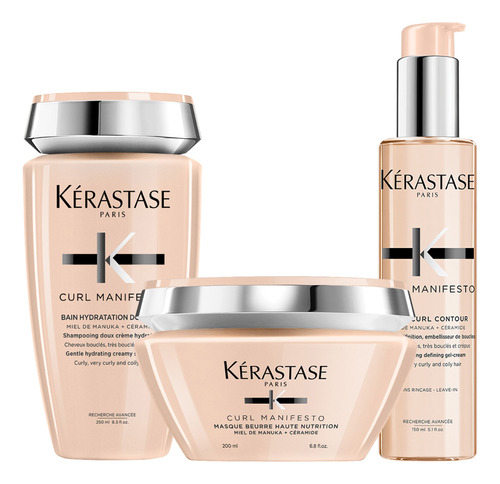 Shampoo Kerastase Curl Manifesto +mascara +crema Combo