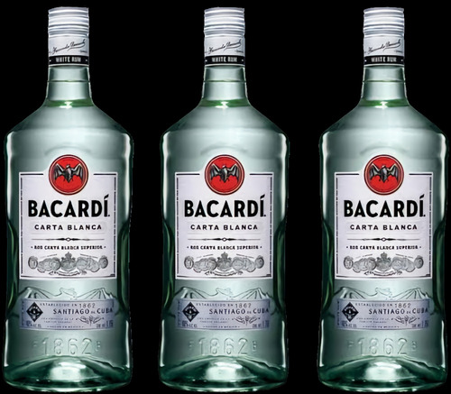 Pack De 3, Bacardí Carta Blanca 1.75ml 