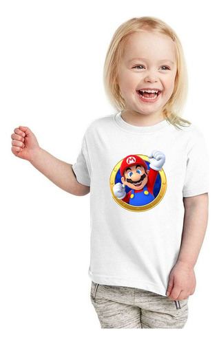 Remera Niño Niña Mario Bross Juego Luigi Personalizado