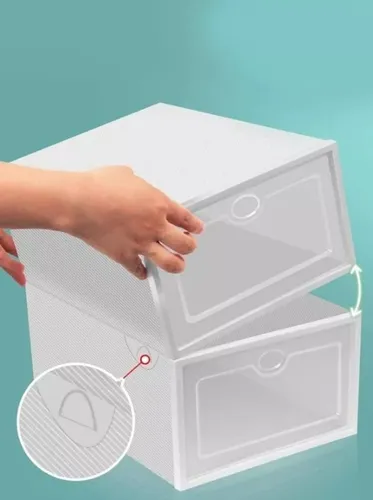 Pack 6 Cajas Organizadoras De Zapatos Apilables Multiuso A