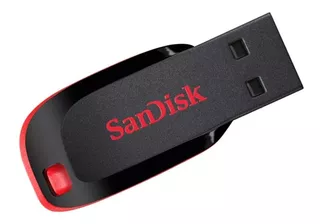 Pendrive SanDisk Cruzer 2GB 2.0 preto e vermelho