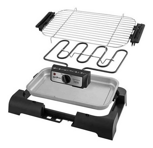 Churrasqueira Elétrica Gourmet Britânia 45cm Grelha Inox