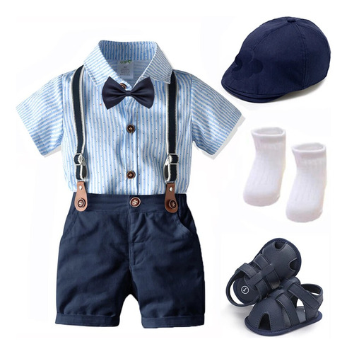 Conjunto De Ropa Para Niños, Sombrero, Zapatos, Traje De Beb