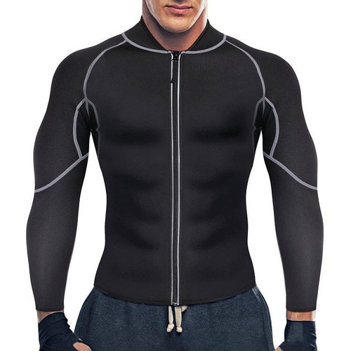 Hombres Mujeres Suor Peso Perda Sauna Suit Camisa De Treino