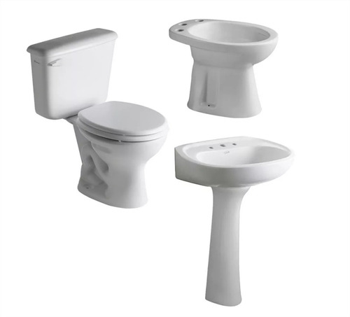 Combo Baño Ferrum Andina Inodoro Mochila Bidet Bacha Columna