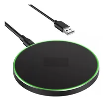 Comprar Cargador Inalámbrico Carga Rápida Compatible Con iPhone, Qi Color Negro