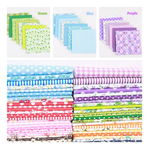 7pcs Paquete De Acolchado Patchwork Tejido De Algodón Hecho