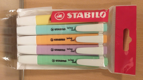 Resaltador  Stabilo Swing Cool Pasteles X 5