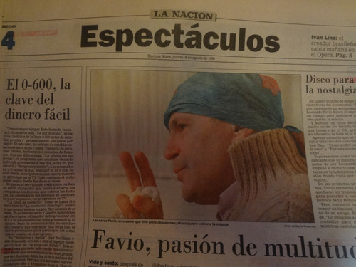 Espectaculos La Nacion 1996 Leonardo Favio Tortonese Gruatz