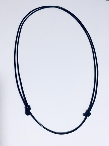 200 Collares Negro De Hilo Encerado 1.5mm