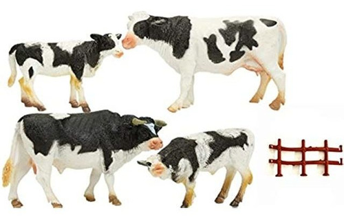 Yucan Farm Animales Figuras Juguetes Vacas Con Corral Valla
