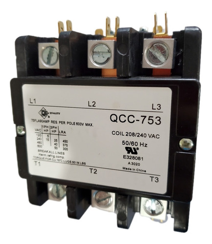 Contactor 3 Polos 240v 75 Amp Qe Quality P Aire Acondicionad